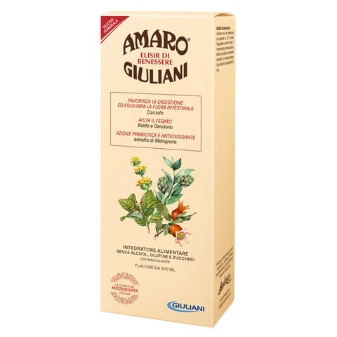Amaro medicinale - Amaro giuliani elisir benessere 300 ml nuova formula