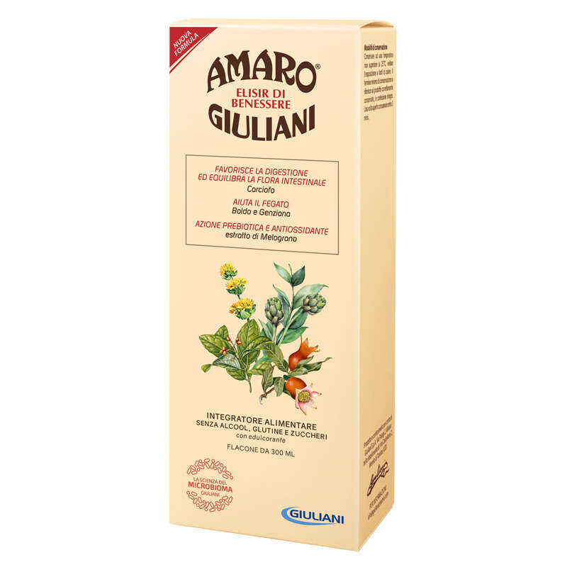Amaro medicinale - Amaro giuliani elisir benessere 300 ml nuova formula