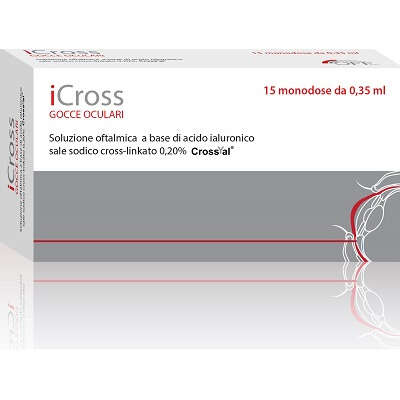 Off - Icross soluzione oftalmica acido ialuronico cross-linkato 0,2% 15 monodosi da 0,35 ml