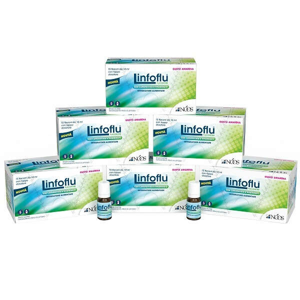 Noos - Linfoflu multipack confezione multipla da 6 astucci x 15 flaconi da 10 ml