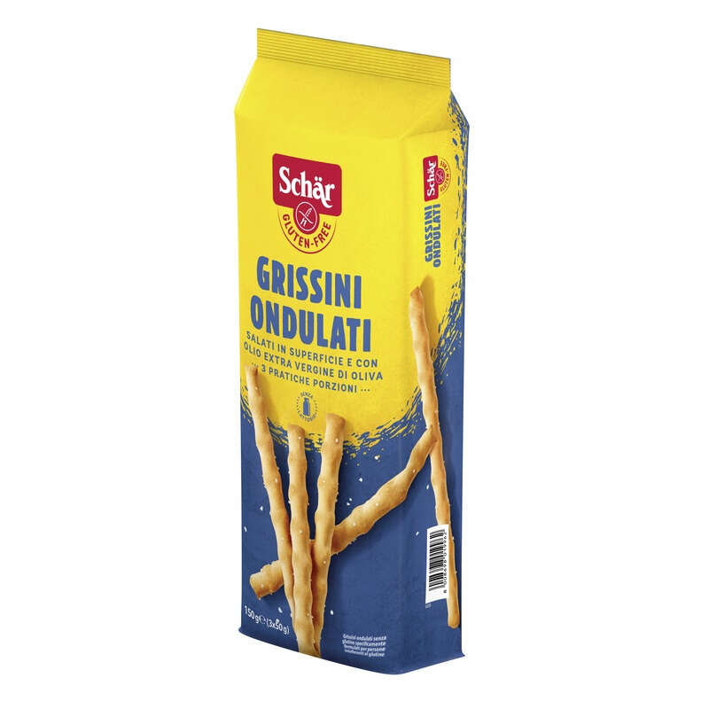 Schar - Grissini ondulati salati in superficie 3 porzioni da 50 g