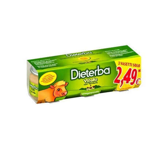 Dieterba - Omogeneizzato vitello 3 pezzi 80 g