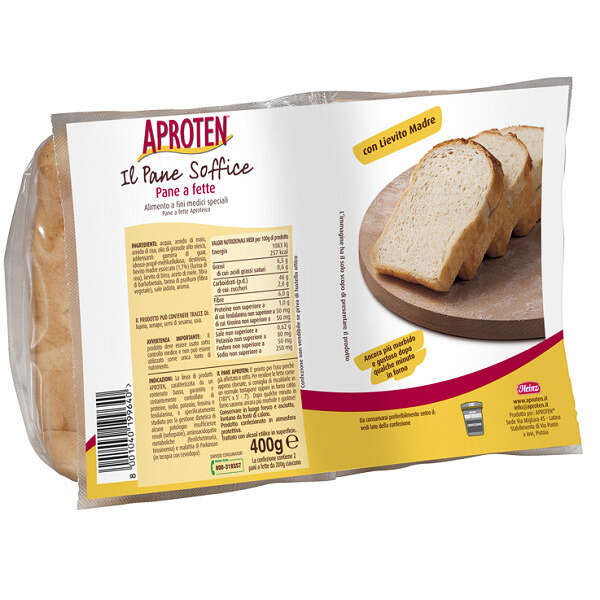 Aproten - Pane bianco fette 2 pezzi da 200 g