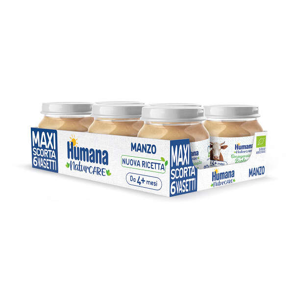 Humana - Omogeneizzato manzo bio 6 vasetti da 80 g