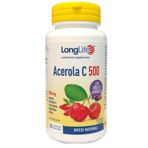 Longlife - Acerola c500 frutti di bosco 30 compresse masticabili