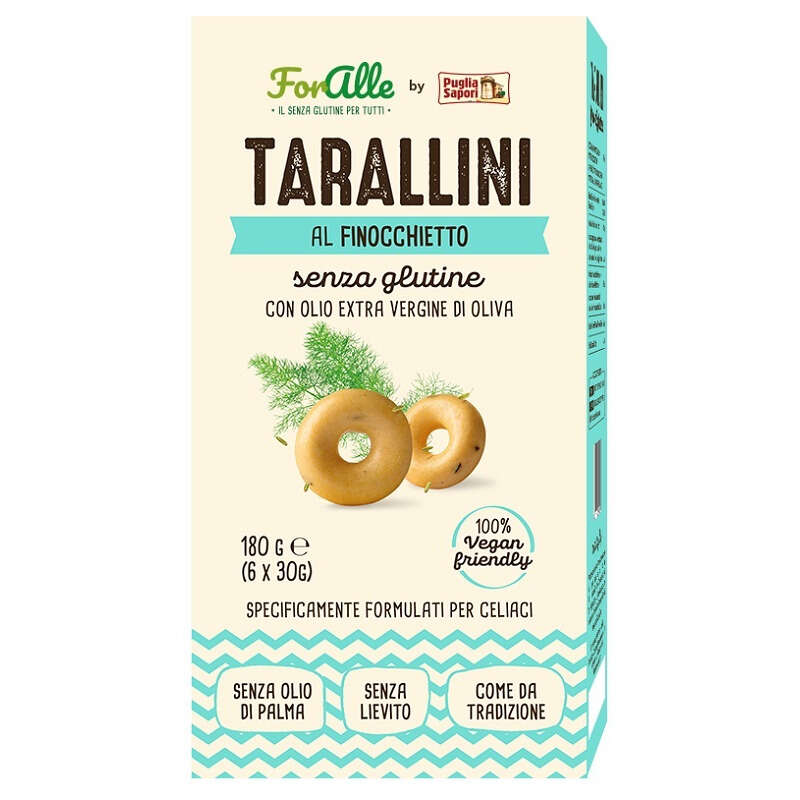 Foralle - Tarallini senza glutine finocchietto 6 bustine da 30 g