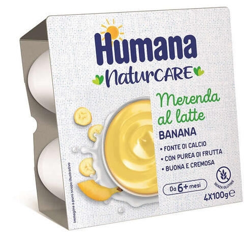 Humana - Merenda latte banana 4 pezzi da 100 g