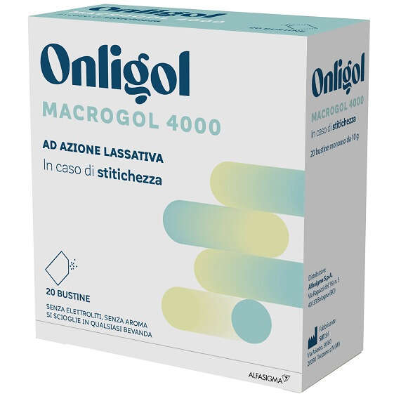 Onligol - Macrogol 4000 20 bustine 10 g senza zucchero