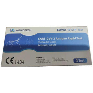 Sars-cov-2 antigen rapid test (colloidal gold) - Test antigenico rapido covid-19 wizbiotech autodiagnostico rilevazione qualitativa antigene sars-cov-2 in tamponi nasali