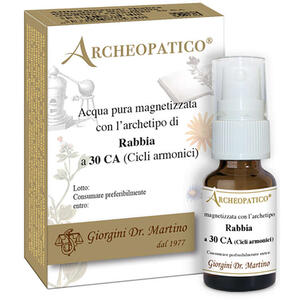 Giorgini - Archeopatico acqua pura magnetizzata con archetipo rabbia a 30 cicli armonici 10 ml