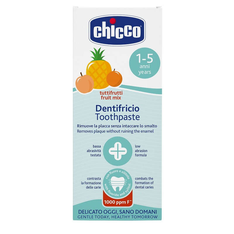 Chicco - Dentifricio tuttifrutti da 1 a 5 anni con fluoro