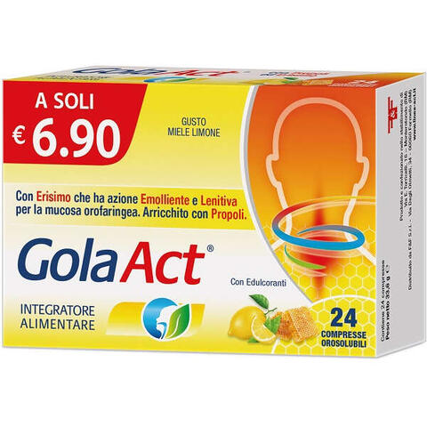 F&f - Gola act miele e limone 24 compresse orosolubili