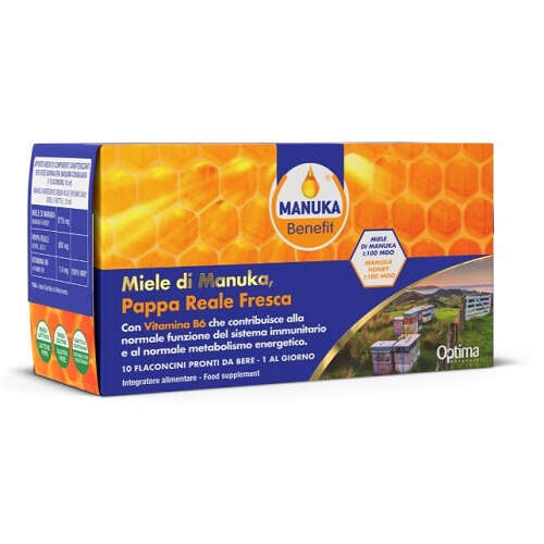 Manuka benefit - Pappa reale manuka vitamina b6 10 flaconcini 10 ml