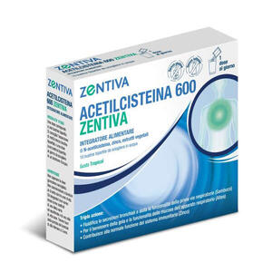 Zentiva - Acetilcisteina 600  10 bustine bipartite gusto tropical