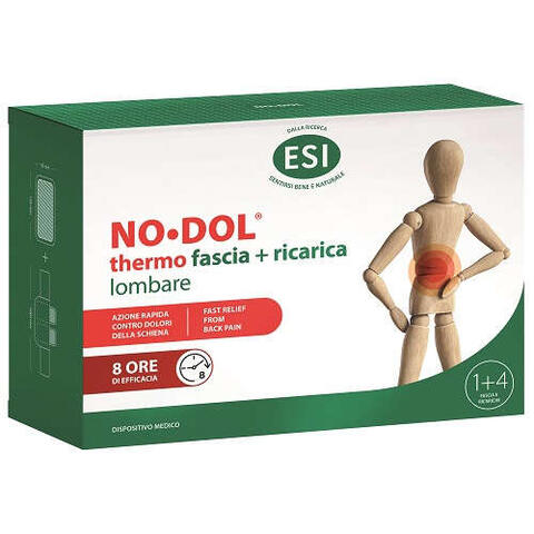 Esi - No dol thermo fascia lombare 1 pezzo + ricarica 4 pezzi