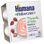 Humana - Merenda latte fragola 4 pezzi da 100 g