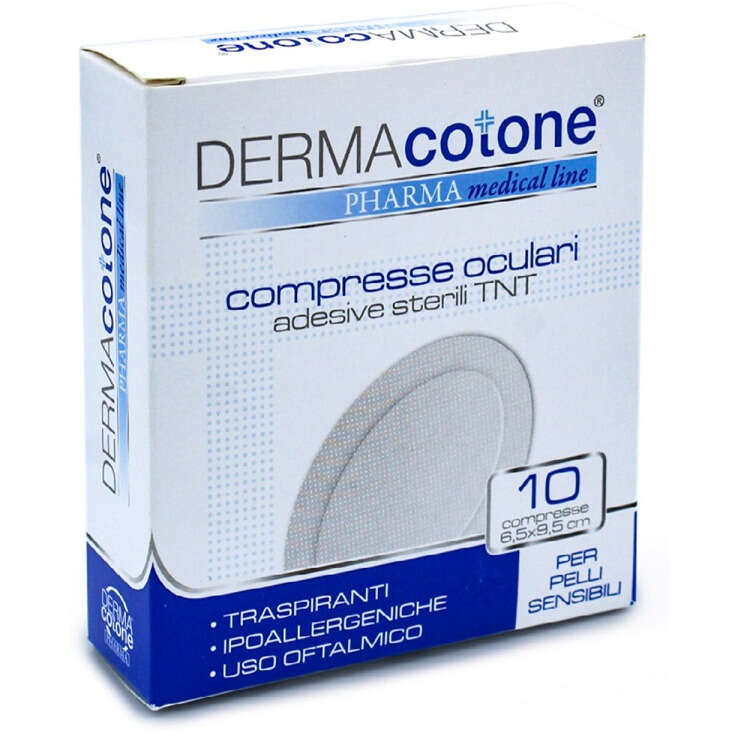 Dermacotone - Compressa oculare adesiva tnt  6,5x9,5cm 10 pezzi