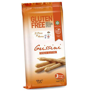 Pane anna - Grissini senza glutine e senza latte 3 pezzi 40 g
