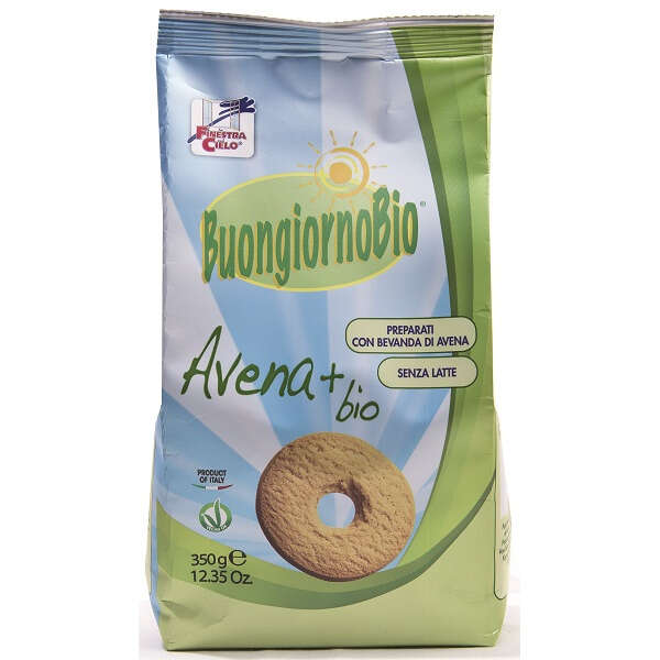 Buongiornobio - Fsc  biscotti all'avena+ bio vegan senza latte 350 g