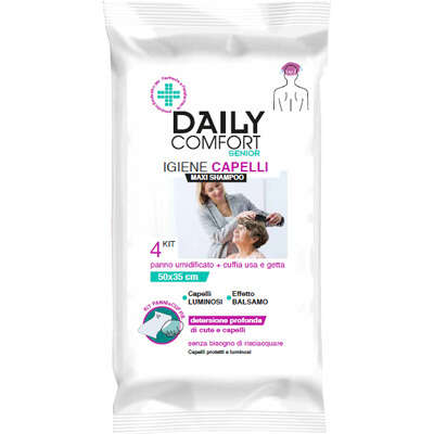 Dayli comfort - Daily comfort senior panni shampoo 4 pezzi
