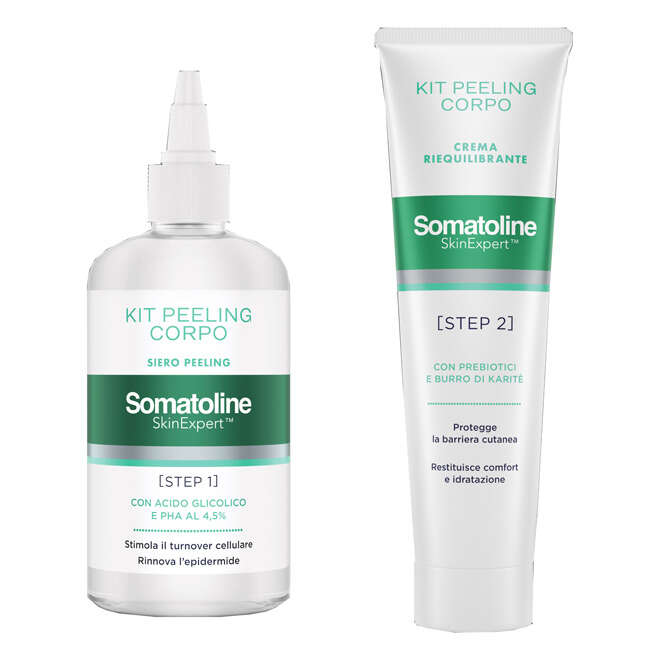Somatoline - Skin expert kit peeling corpo 1 gel peeling 200 ml + 1 crema riequilibrante 100 ml