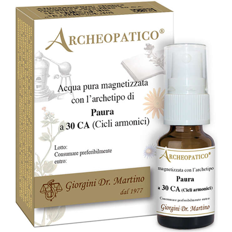 Giorgini - Archeopatico acqua pura magnetizzata con archetipo paura a 30 cicli armonici 10 ml