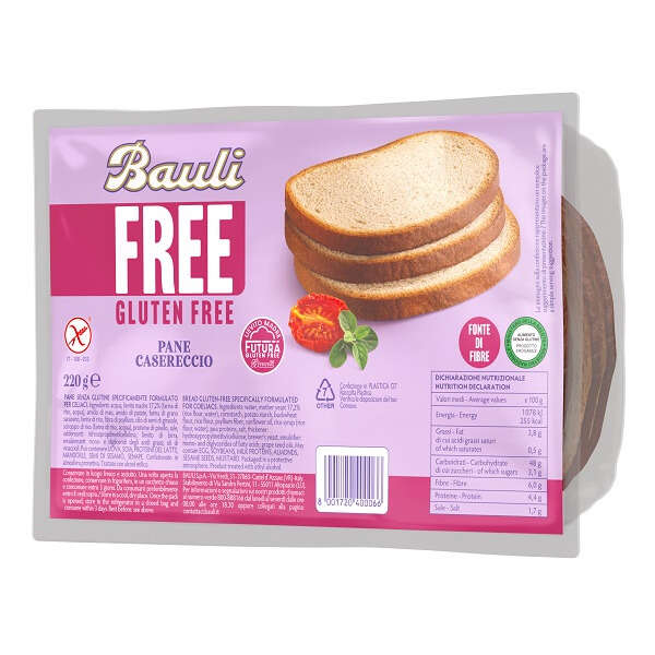 Bauli - Free pane casereccio 220 g
