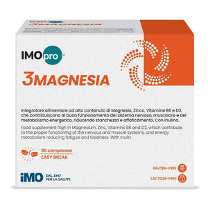 Imo - Pro 3 magnesia 90 compresse da 1,35 g senza glutine senza lattosio