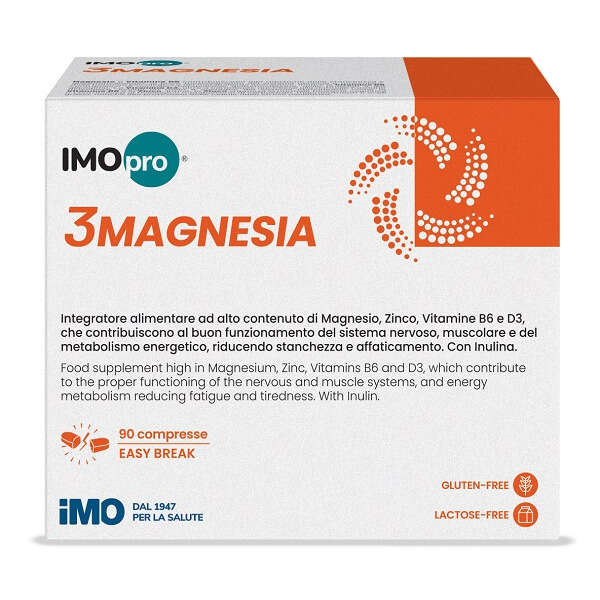 Imo - Pro 3 magnesia 90 compresse da 1,35 g senza glutine senza lattosio