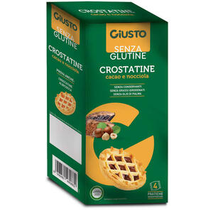 Giusto - Senza glutine crostatina cacao nocciole 4 pezzi da 45 g
