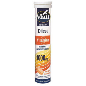 Matt benessere difesa - Vitamina c 20 compresse effervescenti gusto arancia