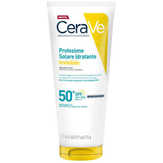 Ceraveprotezione solare spf50+ - Cerave protezione solare idratante invisibile spf50+ 177 ml