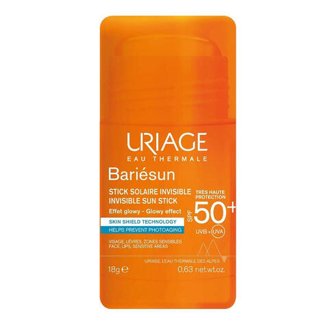Uriage - Eau thermale bariesun spf50+ stick solaire invisibile effet glowy 18 g
