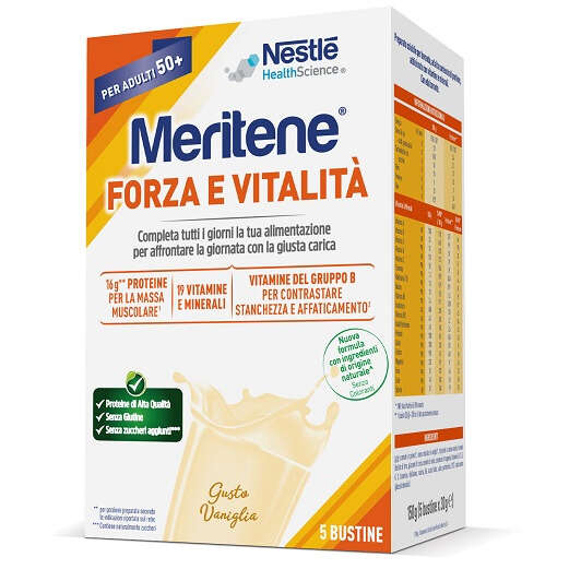 Meritene - Forza e vitalita' vaniglia 5 bustine da 30 g