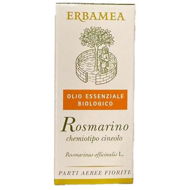 Erbamea - Rosmarino chemiotipo cineolo olio essenziale biologico gocce 10 ml senza glutine senza lattosio