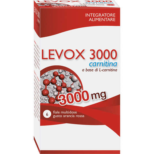Levox 3000 carnitina - 6 flaconcini da 25 ml
