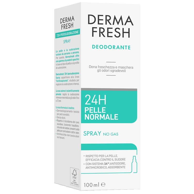 Derma fresh deodorante - Dermafresh 24h pelle normale spray 100 ml