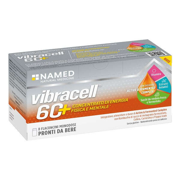 Vibracell - 60+ 8 flaconcini 15 ml senza glutine naturalmente privo di lattosio