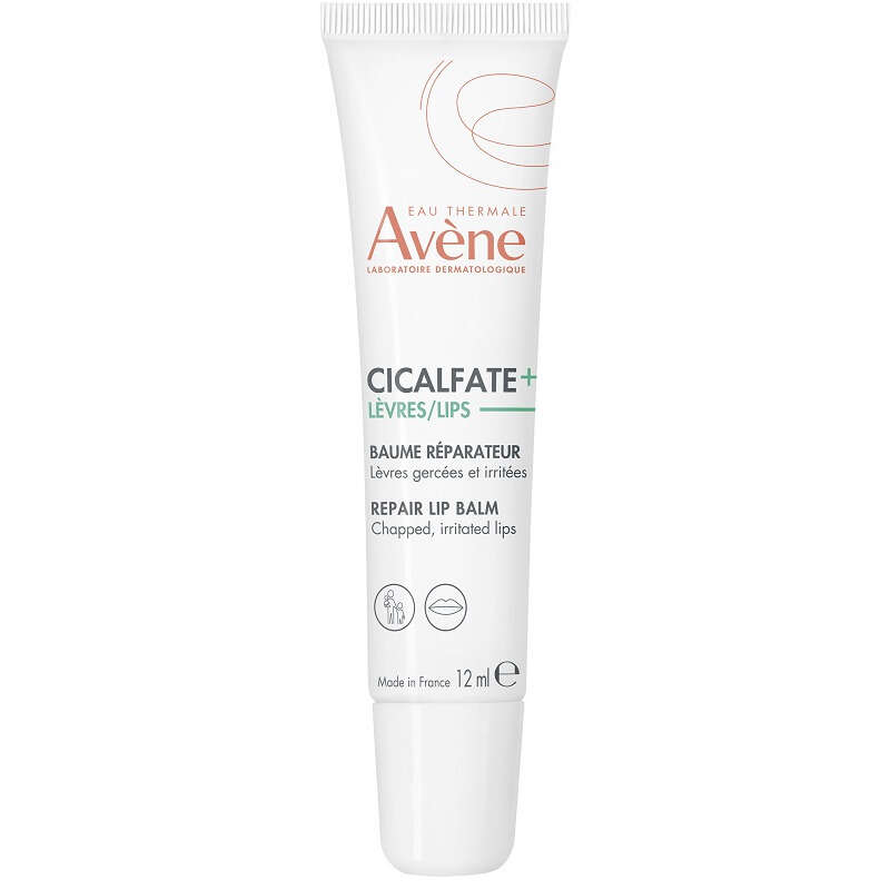 Avene - Eau thermale  cicalfate+ balsamo labbra 12 ml nuovo pack