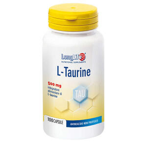 Longlife - L-taurine 500 mg 100 capsule di gelatina da 6,2 g