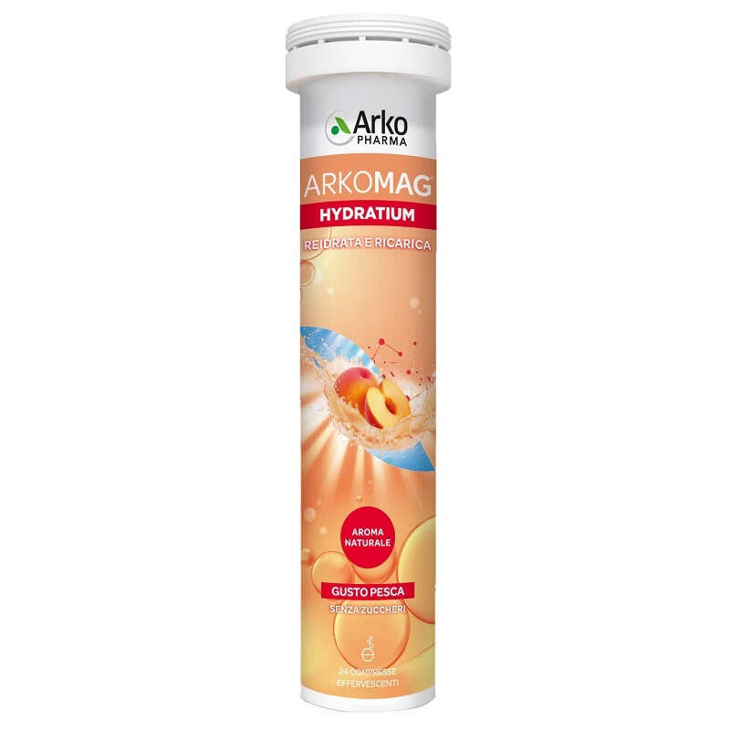 Arkofarm - Arkomag hydratium reidrata e ricarica 24 compresse effervescenti senza zuccheri con edulcorante