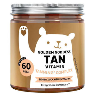 Bears with benefits - Golden goddess tan vitamin 60 caramelle gommose con edulcoranti senza zuccheri senza glutine