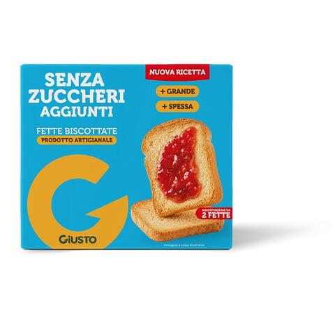 Giusto - Senza zuccheri aggiunti fette biscottate artigianali con edulcoranti 120 g
