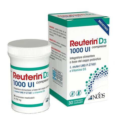 Reuterin d3 1000 ui - Reuterin d3 compresse 1000 ui 30 compresse masticabili senza glutine senza lattosio