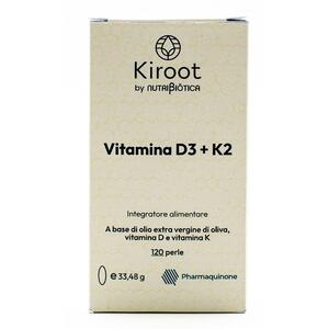 Kiroot vitamina d3 + k2 - Kiroot by nutribiotica vitamina d3+k2 120 perle senza glutine senza lattosio