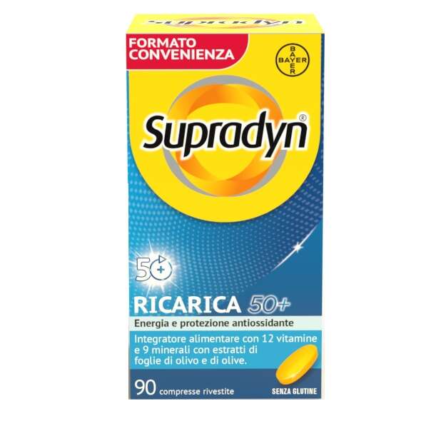 Supradyn - Ricarica 50+ 90 compresse rivestite da 1,25 g senza glutine