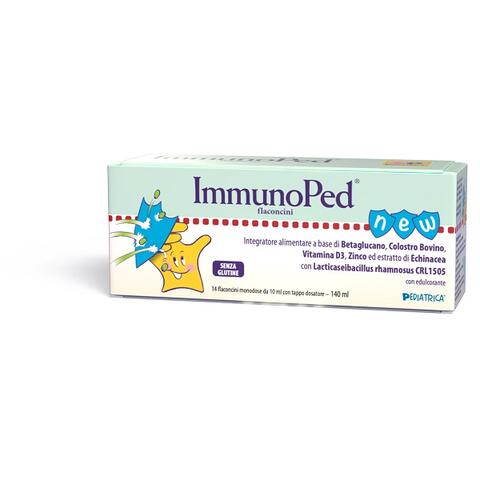 Immunoped flaconcini - 14 flaconcini monodose da 10 ml con edulcorante senza glutine