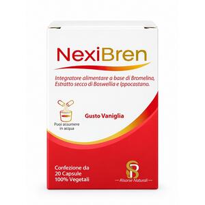 Nexibren - 20 capsule gusto vaniglia con edulcorante senza glutine e lattosio