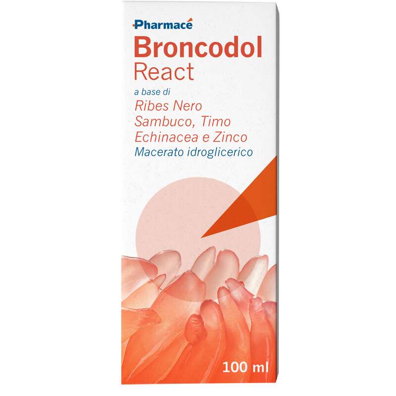 Broncodol react - 100 ml senza glutine naturalmente privo di lattosio