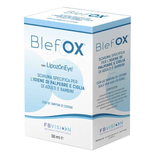 Fb vision - Blefox schiuma specifica per igiene palpebre e ciglia 50 ml con erogatore + 60 dischetti